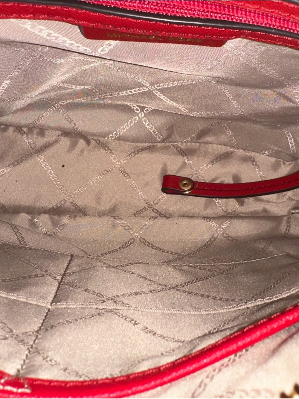 Michael Kors Two-Tone Red and Pink Crossbody Bag